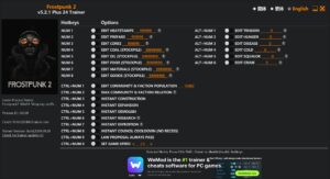 Frostpunk 2 Trainer 24 Options · Game Version:  v5.2.1+